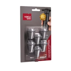 Vacu Vin Wijnstopper Vacuum Wine Stopper - Grijs - 6 Stuks 7 Vacu Vin Wijnstopper Vacuum Wine Stopper - Grijs - 6 Stuks -Alessi Verkoopwinkel 0886360 Vacuum Wine Stoppers Grey 6 pcs Pack 1