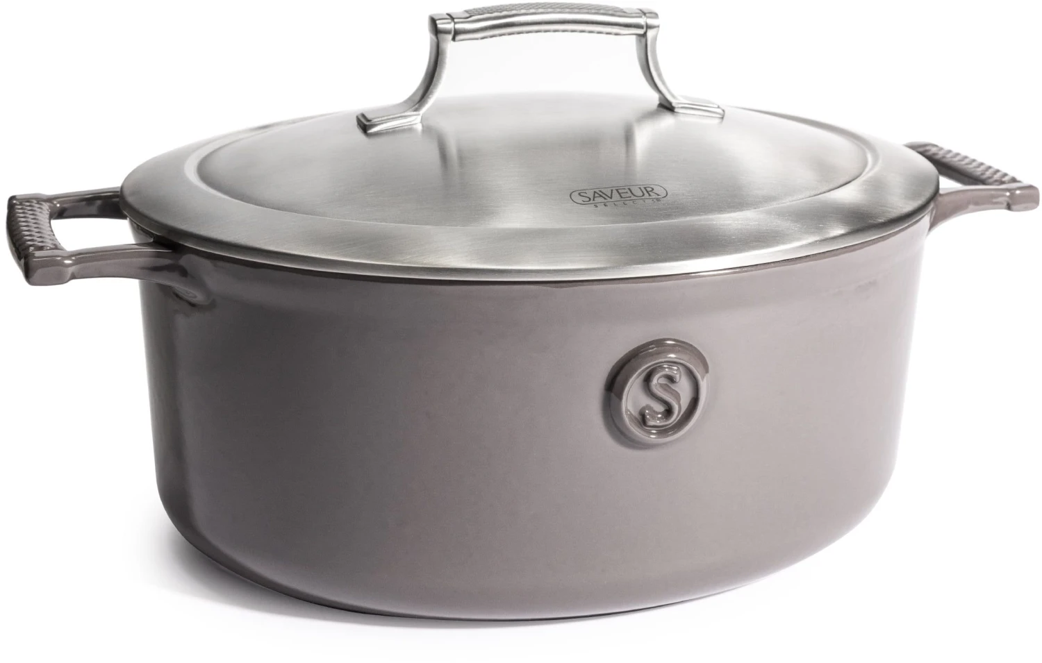 Saveur Selects Braadpan Ovaal Voyage - Rabbit Grey - ø 30 Cm / 5.6 Liter - Geëmailleerde Anti-aanbaklaag 1 Saveur Selects Braadpan Ovaal Voyage - Rabbit Grey - ø 30 Cm / 5.6 Liter - Geëmailleerde Anti-aanbaklaag