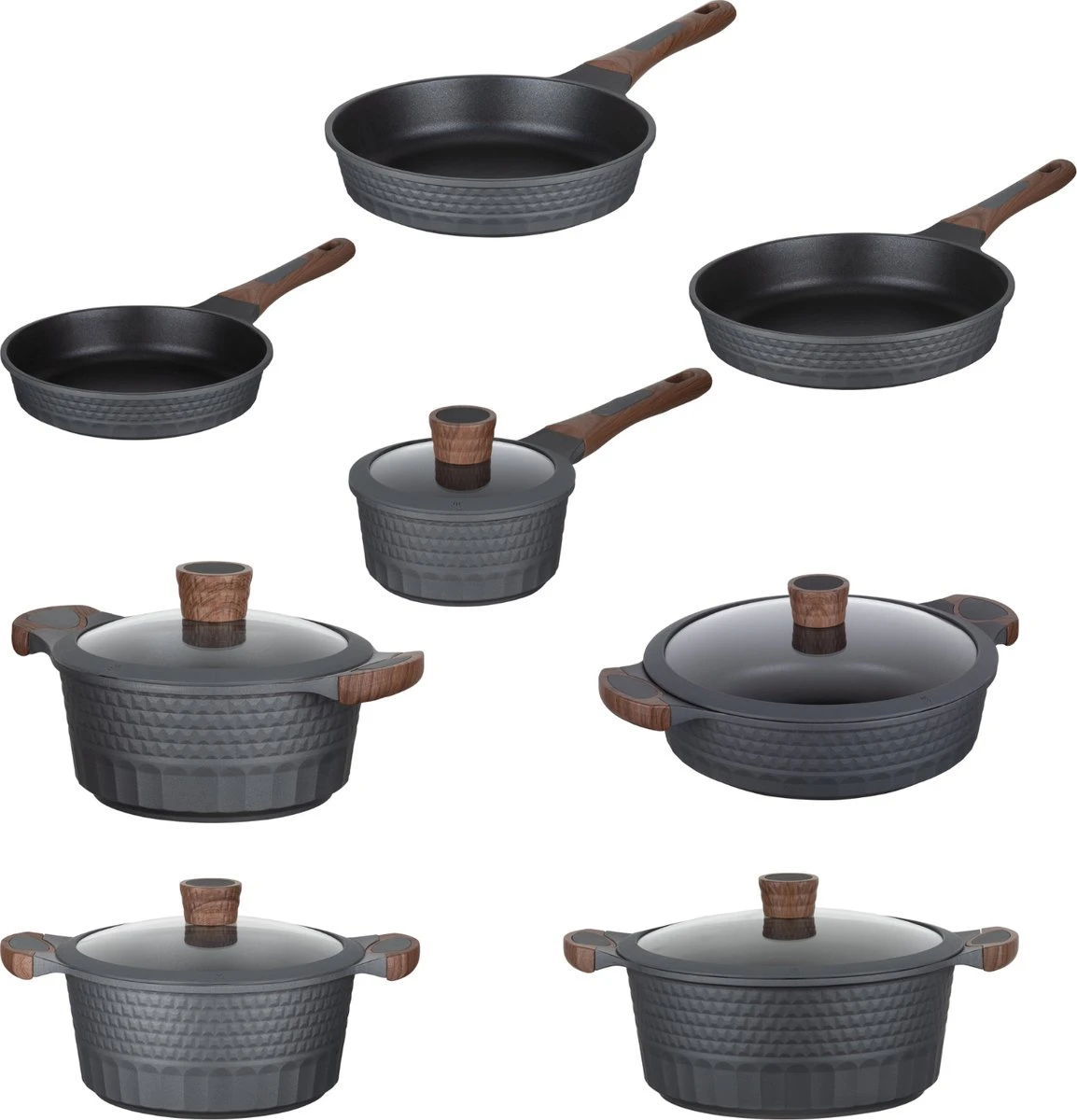 Resto Kitchenware Pannenset - 13 Delige Set - Inductie En Alle Andere Warmtebronnen 1 Resto Kitchenware Pannenset - 13 Delige Set - Inductie En Alle Andere Warmtebronnen