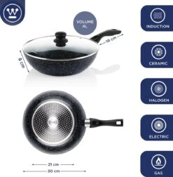 Westinghouse Pannenset Black Marble (Grillpan 28 Cm + Wokpan ø 30 Cm) - Inductie En Alle Andere Warmtebronnen 19 Westinghouse Pannenset Black Marble (Grillpan 28 Cm + Wokpan ø 30 Cm) - Inductie En Alle Andere Warmtebronnen -Alessi Verkoopwinkel 1176x1200 1