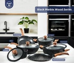 Westinghouse Pannenset Marble Wood (Wokpan ø 30 Cm + Braadpan + Hapjespan ø 28 Cm) - Inductie En Alle Andere Warmtebronnen 13 Westinghouse Pannenset Marble Wood (Wokpan ø 30 Cm + Braadpan + Hapjespan ø 28 Cm) - Inductie En Alle Andere Warmtebronnen -Alessi Verkoopwinkel 1200x1032