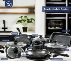 Westinghouse Pannenset Black Marble (Grillpan 28 Cm + Wokpan ø 30 Cm) - Inductie En Alle Andere Warmtebronnen 18 Westinghouse Pannenset Black Marble (Grillpan 28 Cm + Wokpan ø 30 Cm) - Inductie En Alle Andere Warmtebronnen -Alessi Verkoopwinkel 1200x1036 1