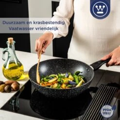 Westinghouse Pannenset Black Marble (Grillpan 28 Cm + Wokpan ø 30 Cm) - Inductie En Alle Andere Warmtebronnen 12 Westinghouse Pannenset Black Marble (Grillpan 28 Cm + Wokpan ø 30 Cm) - Inductie En Alle Andere Warmtebronnen -Alessi Verkoopwinkel 1200x1200 78