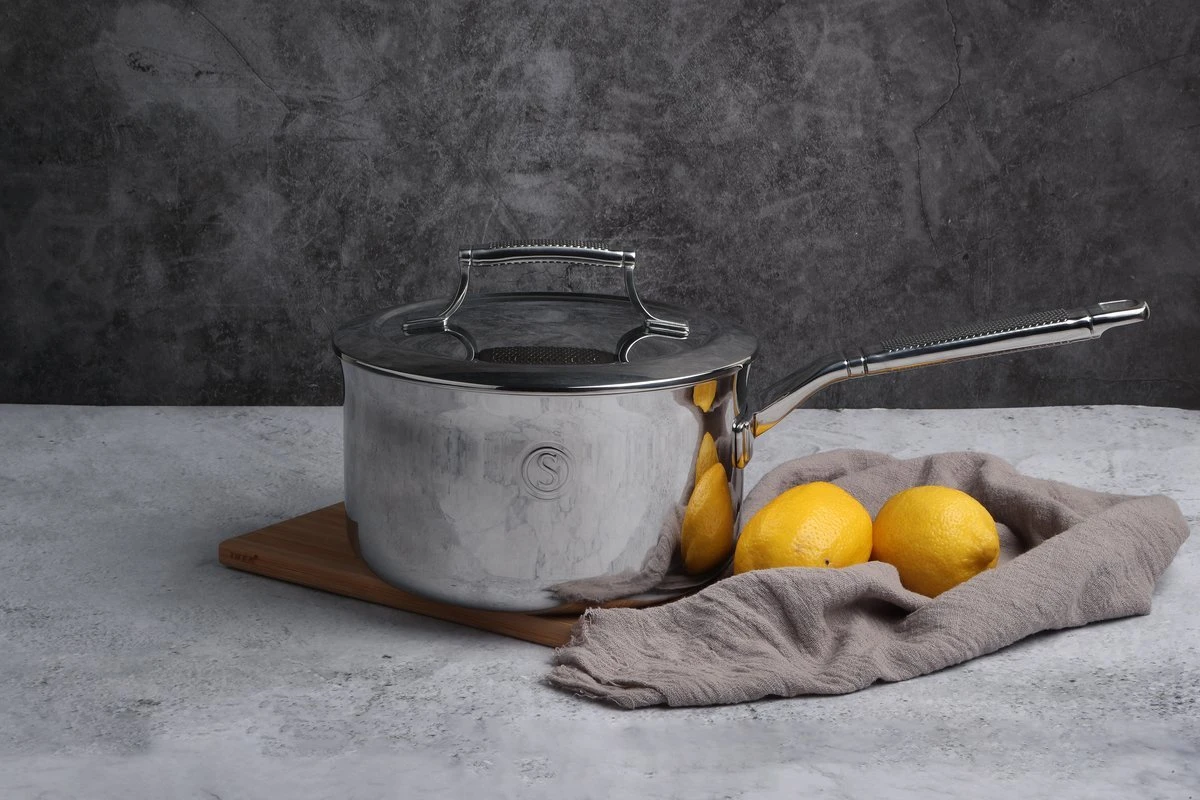 Saveur Selects Pannenset Voyage Series (Kookpan ø 25 Cm + Steelpan ø 20 Cm) - TriPly RVS - Inductie En Alle Andere Warmtebronnen 6 Saveur Selects Pannenset Voyage Series (Kookpan ø 25 Cm + Steelpan ø 20 Cm) - TriPly RVS - Inductie En Alle Andere Warmtebronnen - Afbeelding 6