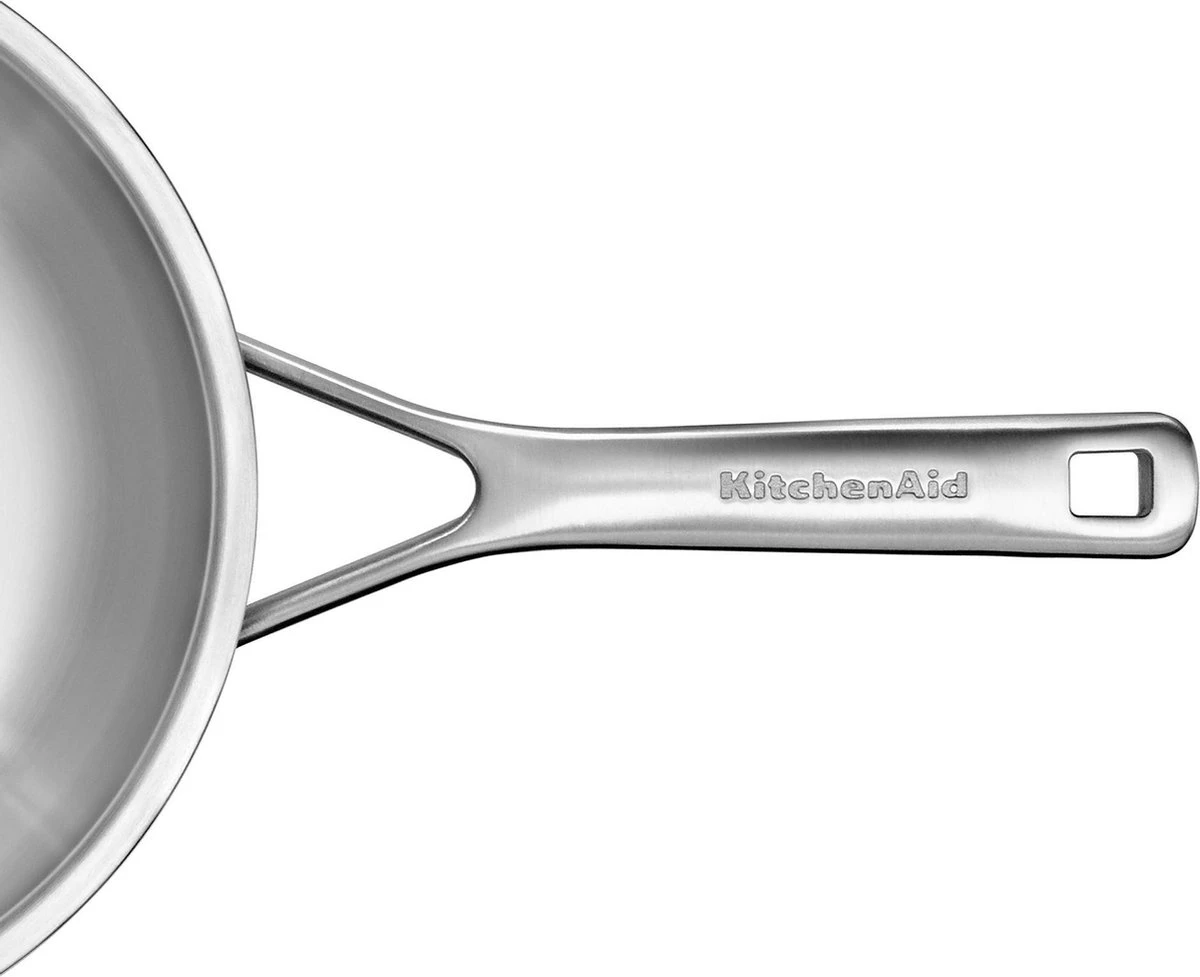 KitchenAid Wokpan - Multi-Ply RVS - ø 28 Cm / 3.6 Liter 5 KitchenAid Wokpan - Multi-Ply RVS - ø 28 Cm / 3.6 Liter - Afbeelding 5