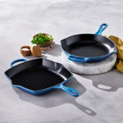 Le Creuset Grillpan Signature - Azure - 26 X 26 Cm - Geëmailleerde Anti-aanbaklaag -Alessi Verkoopwinkel 20183262200422 alt5
