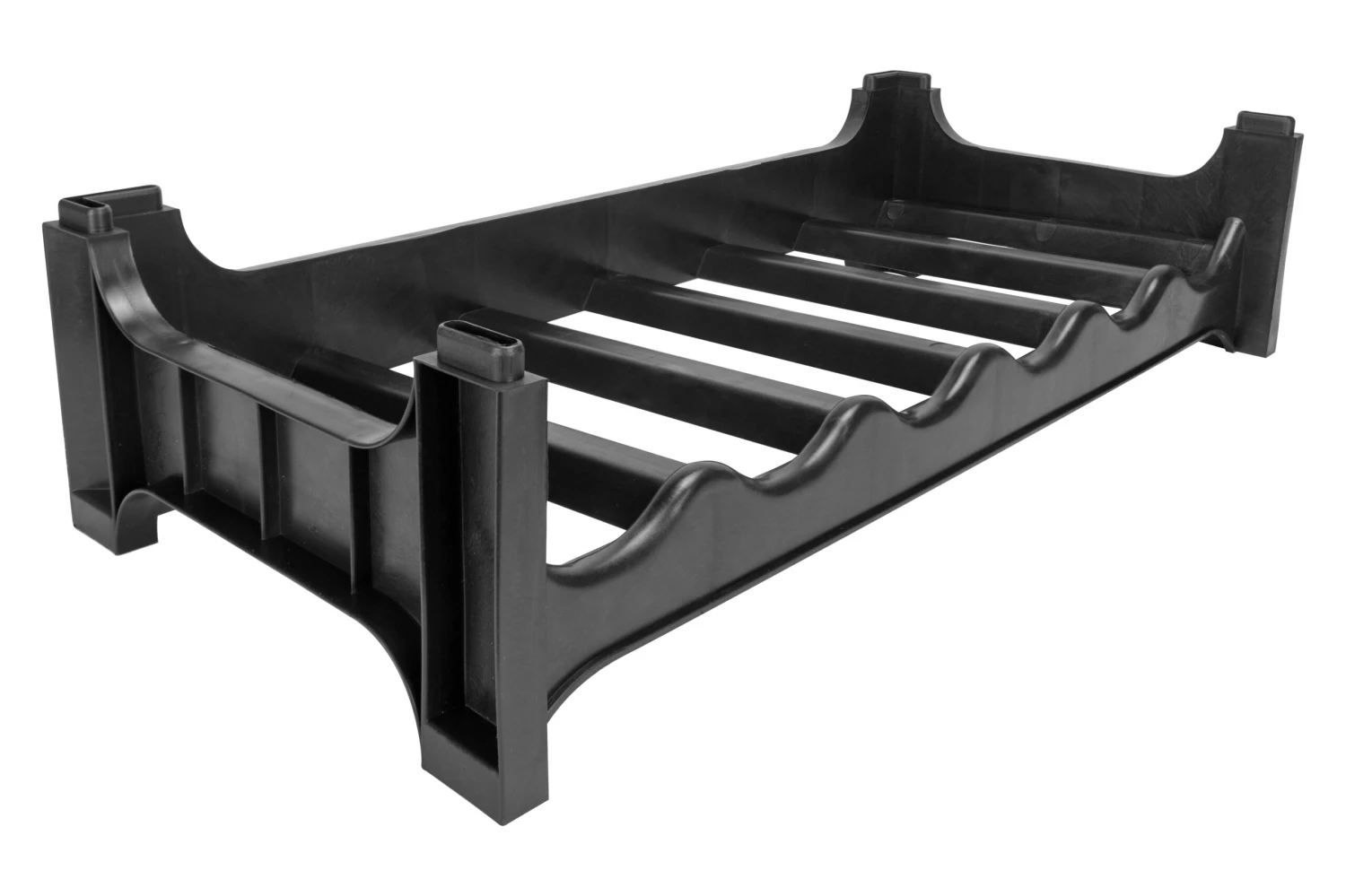 Wijnrek Stapelbaar - Kunststof - Zwart - 6 Flessen 2 Wijnrek Stapelbaar - Kunststof - Zwart - 6 Flessen - Afbeelding 2