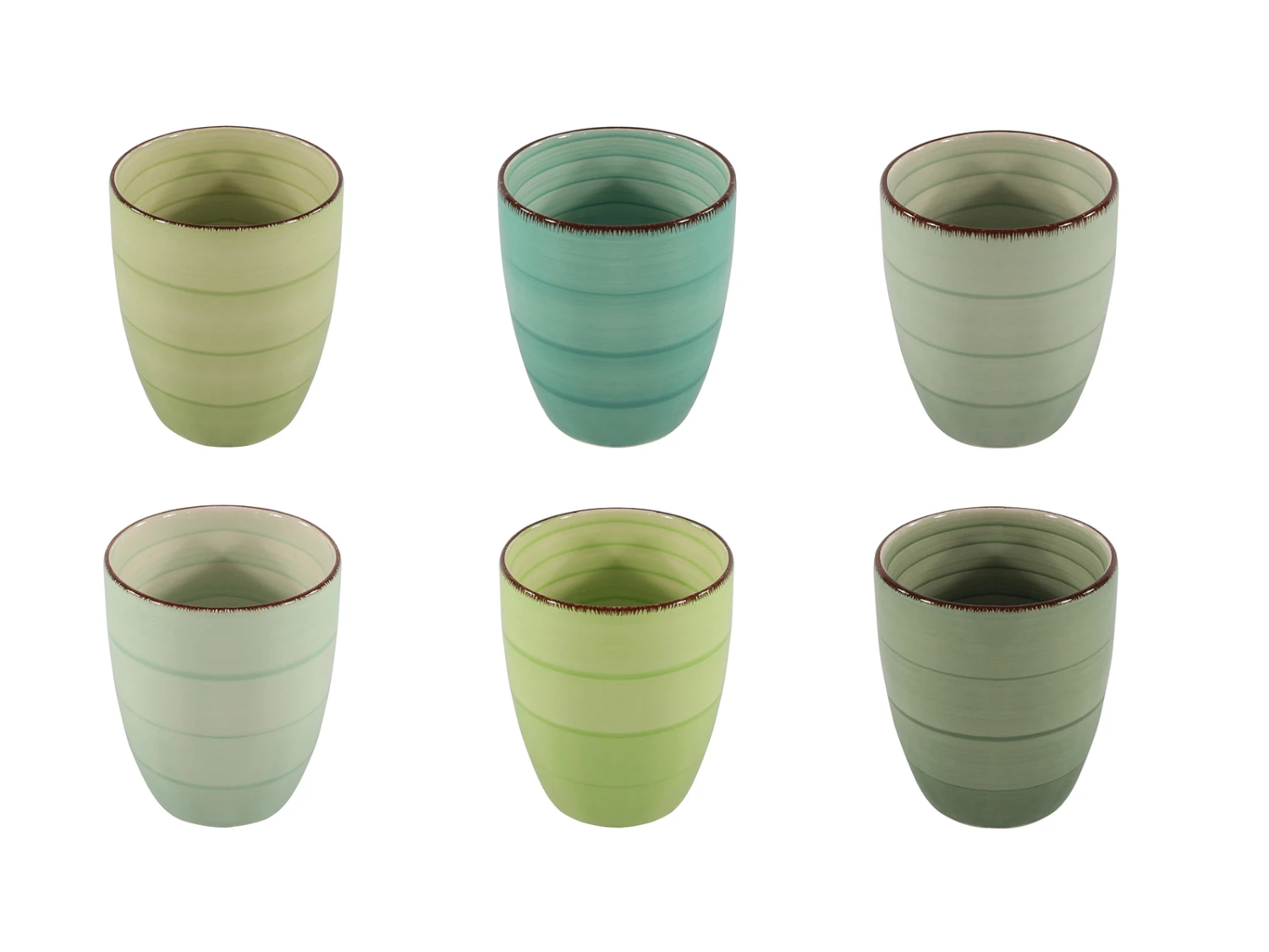 Studio Tavola Bekers Summer Green 350 Ml - 6 Stuks 1 Studio Tavola Bekers Summer Green 350 Ml - 6 Stuks