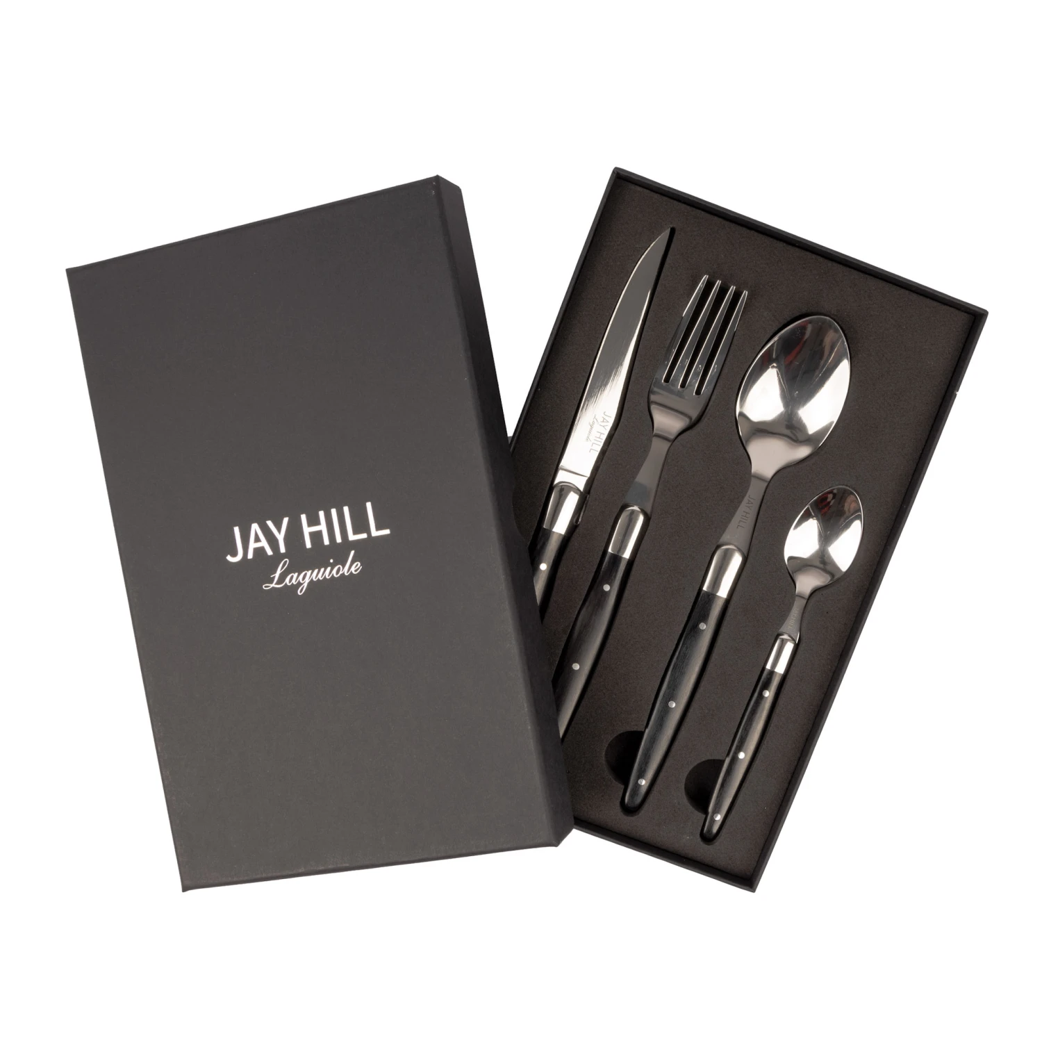 Jay Hill Bestekset Couvert Laguiole - Zwart - 4-delig 7 Jay Hill Bestekset Couvert Laguiole - Zwart - 4-delig - Afbeelding 7