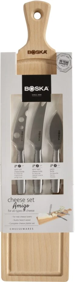 Boska Kaasset Amigo 35 X 11 Cm 7 Boska Kaasset Amigo 35 X 11 Cm -Alessi Verkoopwinkel 358208 Cheese Set Amigo Tapas