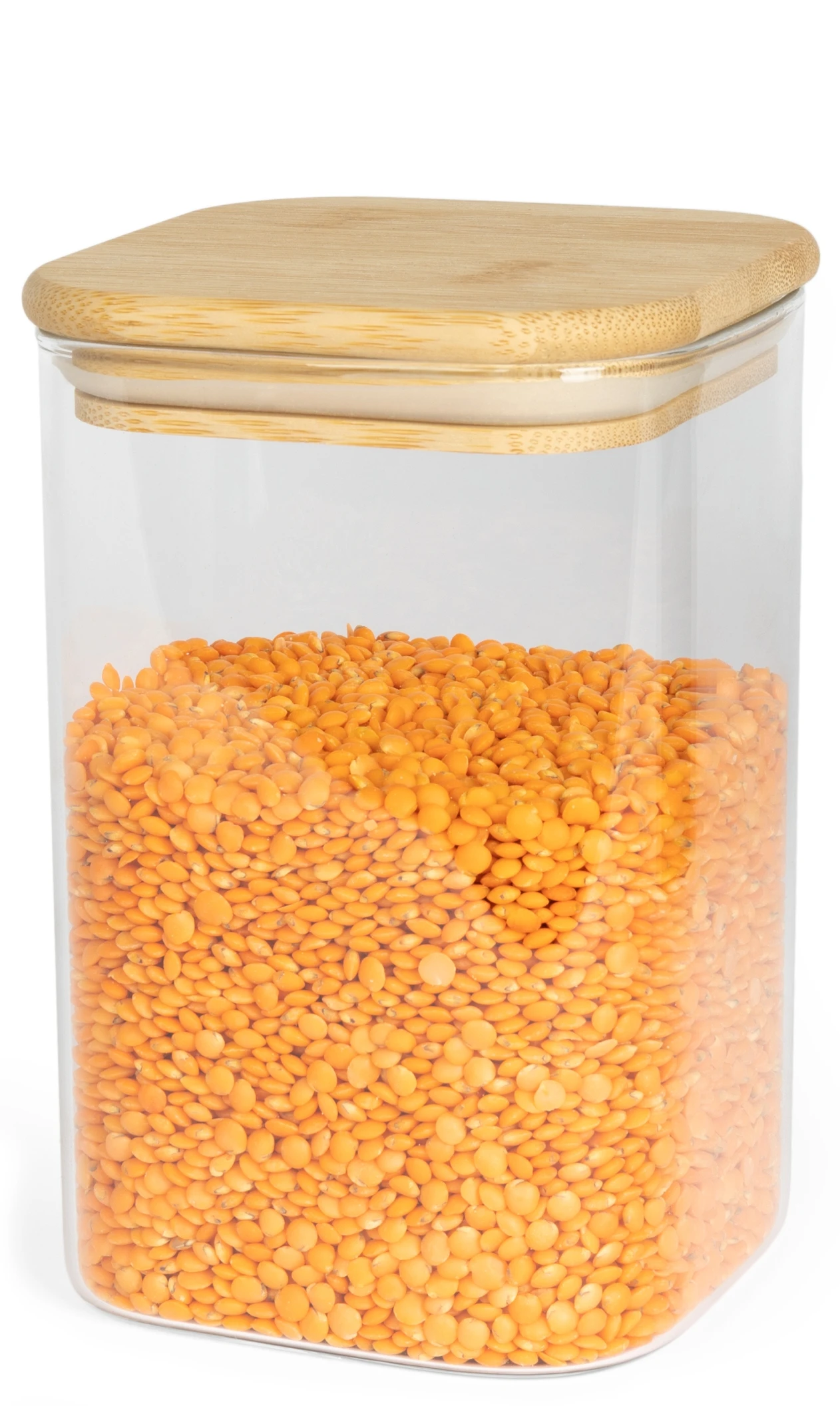 Sareva Voorraadpot - Glas / Bamboe - 1.1 Liter 1 Sareva Voorraadpot - Glas / Bamboe - 1.1 Liter