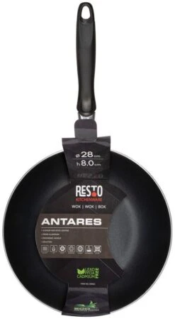 Resto Kitchenware Wokpan Antares - ø 28 Cm - Standaard Anti-aanbaklaag 12 Resto Kitchenware Wokpan Antares - ø 28 Cm - Standaard Anti-aanbaklaag -Alessi Verkoopwinkel 4260709010137