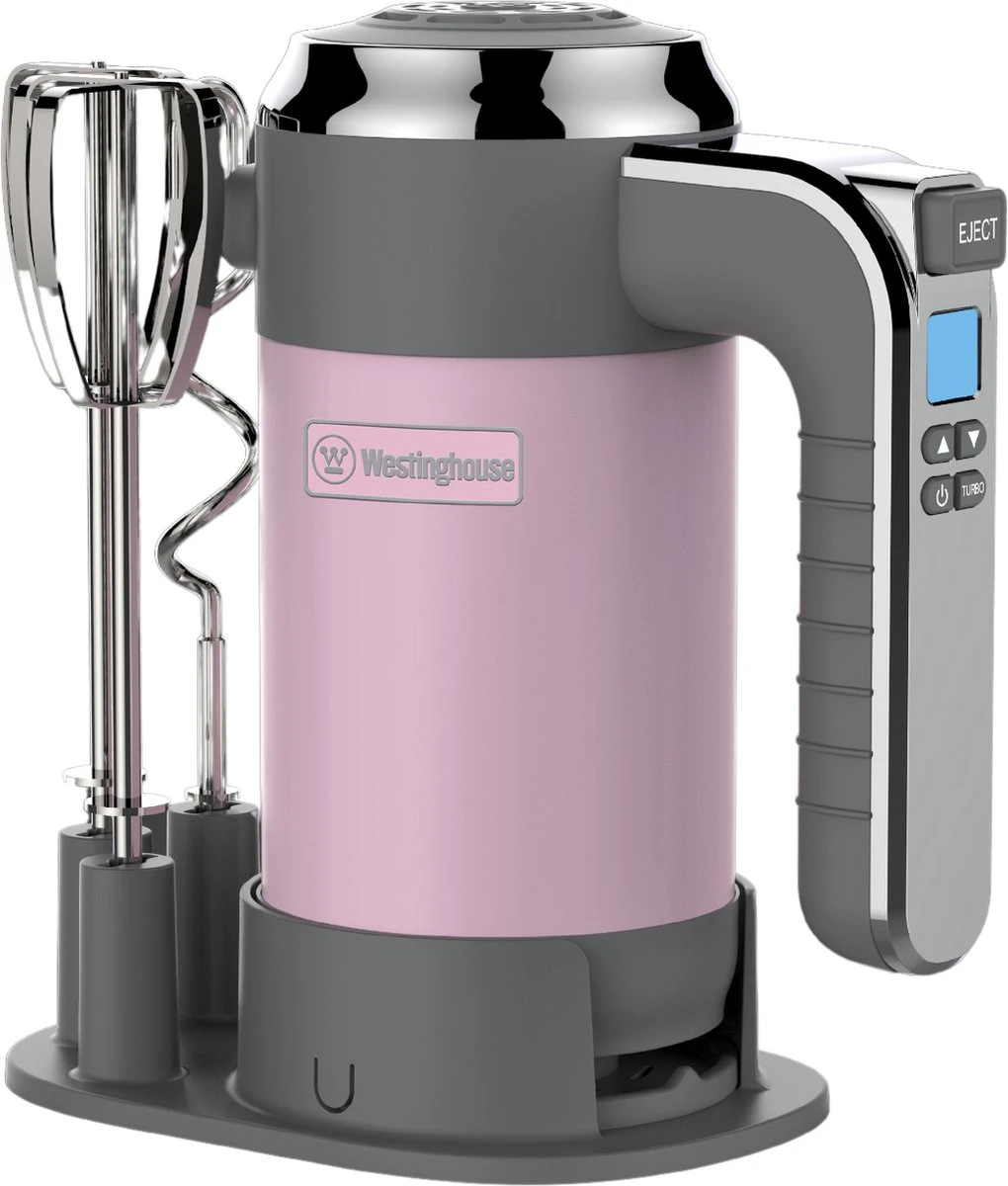 Westinghouse Handmixer Retro Collections - 6 Standen - Roze - WKHM250PK 1 Westinghouse Handmixer Retro Collections - 6 Standen - Roze - WKHM250PK