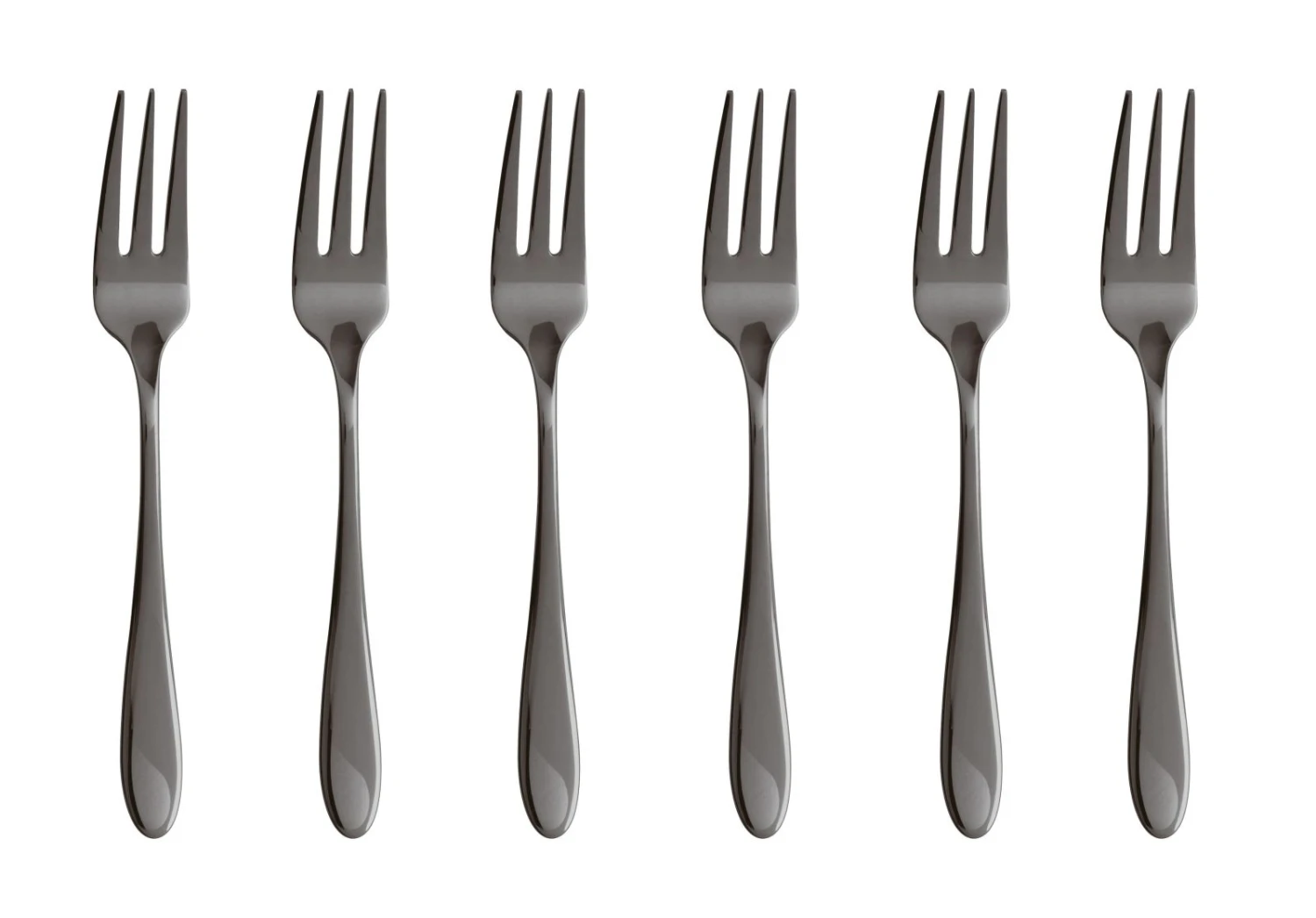 Sambonet Gebaksvorkjes Velvet Zwart 6 Stuks 1 Sambonet Gebaksvorkjes Velvet Zwart 6 Stuks