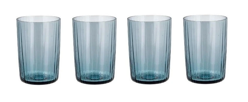 Bitz Waterglas Kusintha - Blauw - 280 Ml - 4 Stuks 1 Bitz Waterglas Kusintha - Blauw - 280 Ml - 4 Stuks