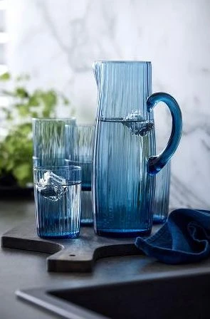 Bitz Waterglas Kusintha - Blauw - 280 Ml - 4 Stuks 2 Bitz Waterglas Kusintha - Blauw - 280 Ml - 4 Stuks - Afbeelding 2