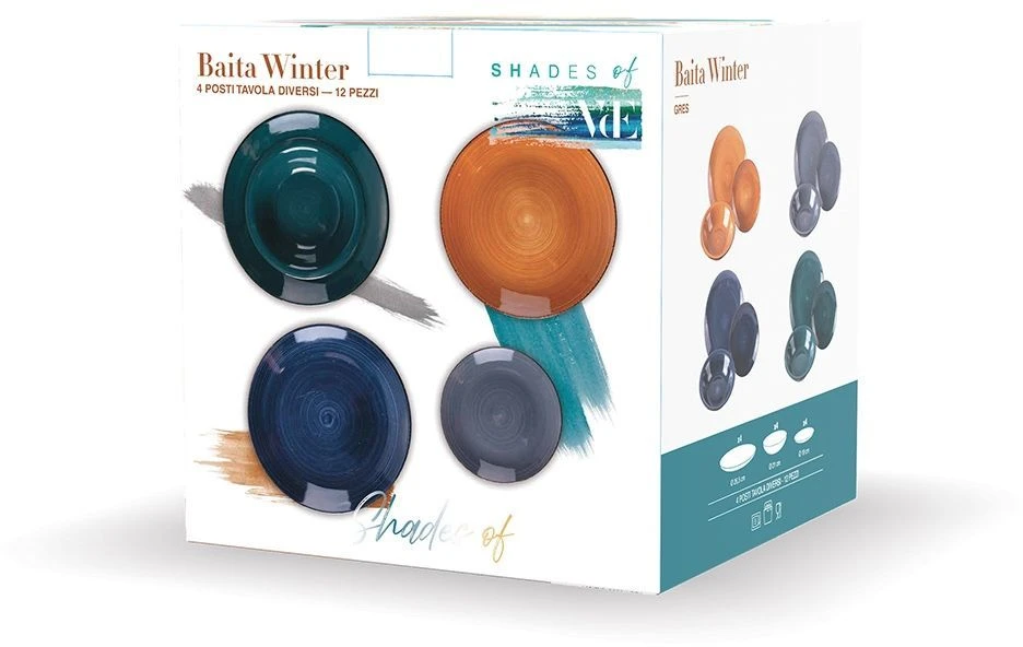 Villa D'Este Serviesset Baita - Winter - 12-delig / 4 Personen 8 Villa D'Este Serviesset Baita - Winter - 12-delig / 4 Personen - Afbeelding 8