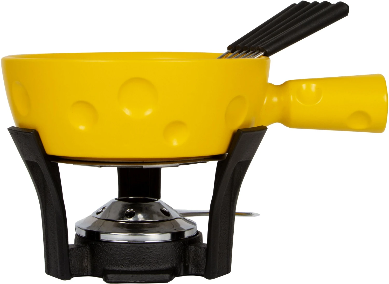 Boska Fondueset Cheesy - 6 Personen - Geel/zwart - 1.3 Liter 2 Boska Fondueset Cheesy - 6 Personen - Geel/zwart - 1.3 Liter - Afbeelding 2