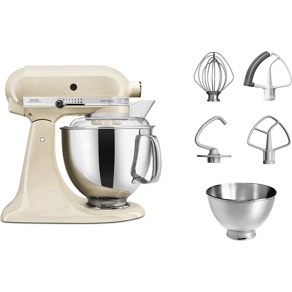 KitchenAid Keukenmachine Artisan - Kantelbare Kop - Amandelwit - 4.8 Liter - 5KSM175PSEAC 2 KitchenAid Keukenmachine Artisan - Kantelbare Kop - Amandelwit - 4.8 Liter - 5KSM175PSEAC - Afbeelding 2