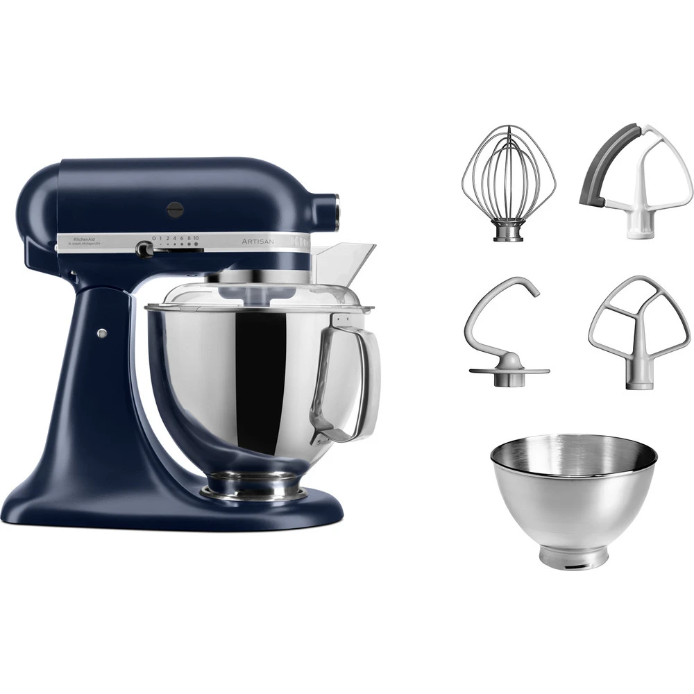 KitchenAid Keukenmachine Artisan - Kantelbare Kop - Ink Blue - 4.8 Liter - 5KSM175PSEIB 2 KitchenAid Keukenmachine Artisan - Kantelbare Kop - Ink Blue - 4.8 Liter - 5KSM175PSEIB - Afbeelding 2