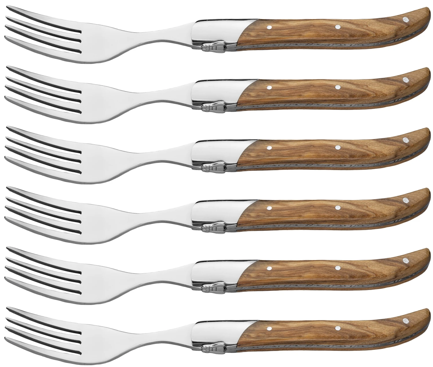 Jay Hill Steakvorken Laguiole - Olijfhout - 6 Stuks 7 Jay Hill Steakvorken Laguiole - Olijfhout - 6 Stuks - Afbeelding 7