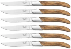 Jay Hill Steakmessen Laguiole - Olijfhout - 6 Stuks -Alessi Verkoopwinkel 8720364453442 4