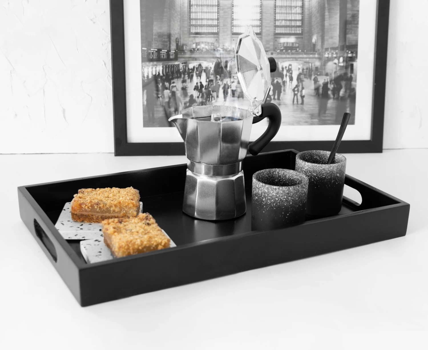 Jay Hill Dienblad Acacia Zwart 40 X 25 Cm 2 Jay Hill Dienblad Acacia Zwart 40 X 25 Cm - Afbeelding 2