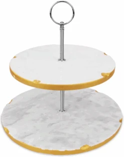 Jay Hill Etagere Marmer Goud 2-Laags 10 Jay Hill Etagere Marmer Goud 2-Laags -Alessi Verkoopwinkel 8720812849278 2