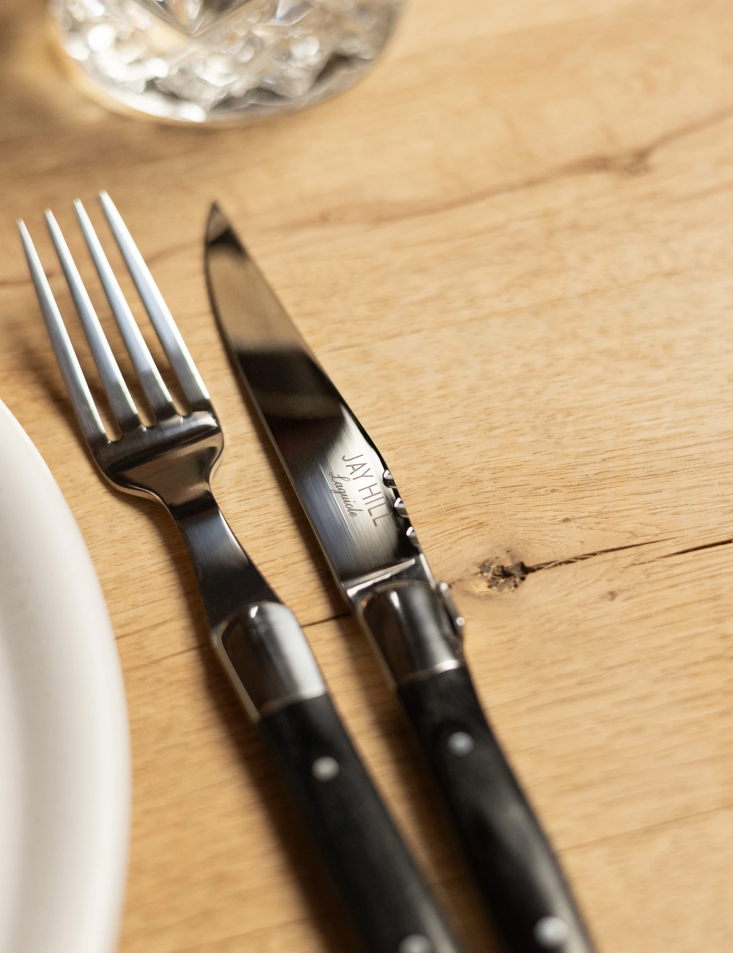 Jay Hill Bestekset Laguiole - Zwart - 24 Delig / 6 Personen 5 Jay Hill Bestekset Laguiole - Zwart - 24 Delig / 6 Personen - Afbeelding 5