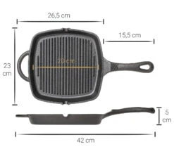 Blackwell Grillpan - Gietijzer - 23 X 23 Cm - Zonder Anti-aanbaklaag 10 Blackwell Grillpan - Gietijzer - 23 X 23 Cm - Zonder Anti-aanbaklaag -Alessi Verkoopwinkel Asset 34@2x 80