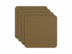 ASA Selection Onderzetters - Soft Leather - Cork - 10 X 10 Cm - 4 Stuks
