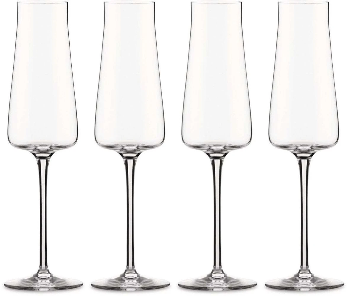 Alessi Champagneglas Eugenia - 4 Stuks - NF09/09 - Door Naoto Fukasawa 1 Alessi Champagneglas Eugenia - 4 Stuks - NF09/09 - Door Naoto Fukasawa