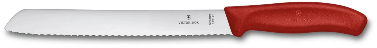 Victorinox Broodmes Swiss Classic - Rood - 21 Cm 1 Victorinox Broodmes Swiss Classic - Rood - 21 Cm