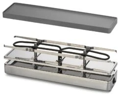 Espressions Gourmetstel Slim - 4 Personen 13 Espressions Gourmetstel Slim - 4 Personen -Alessi Verkoopwinkel Espressions Gourmetstel Raclette Slim 42 x 13 cm