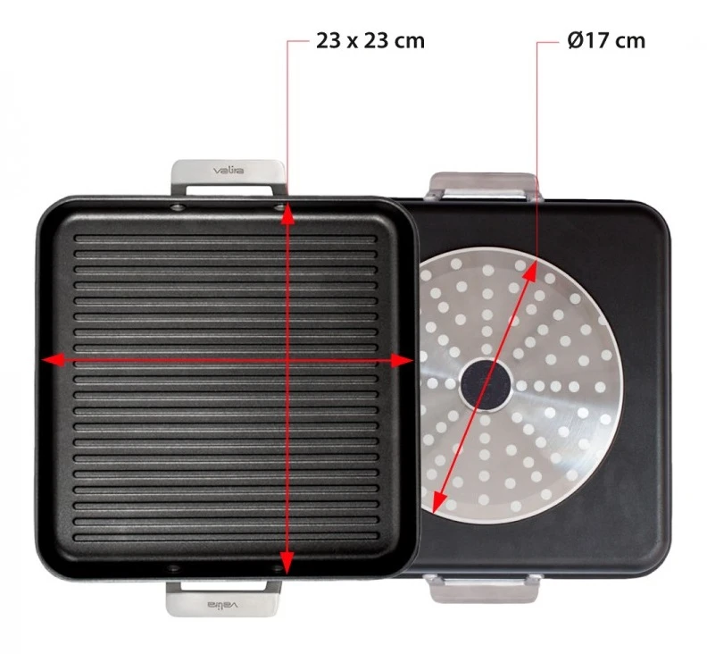 Valira Grillpan Aire Met Handgrepen - 23 X 23 Cm - Standaard Anti-aanbaklaag 3 Valira Grillpan Aire Met Handgrepen - 23 X 23 Cm - Standaard Anti-aanbaklaag - Afbeelding 3