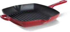 Alessi Verkoopwinkel 40 BK Grillpan Bourgogne - Chili Red - 26 X 26 Cm - Geëmailleerde Anti-aanbaklaag