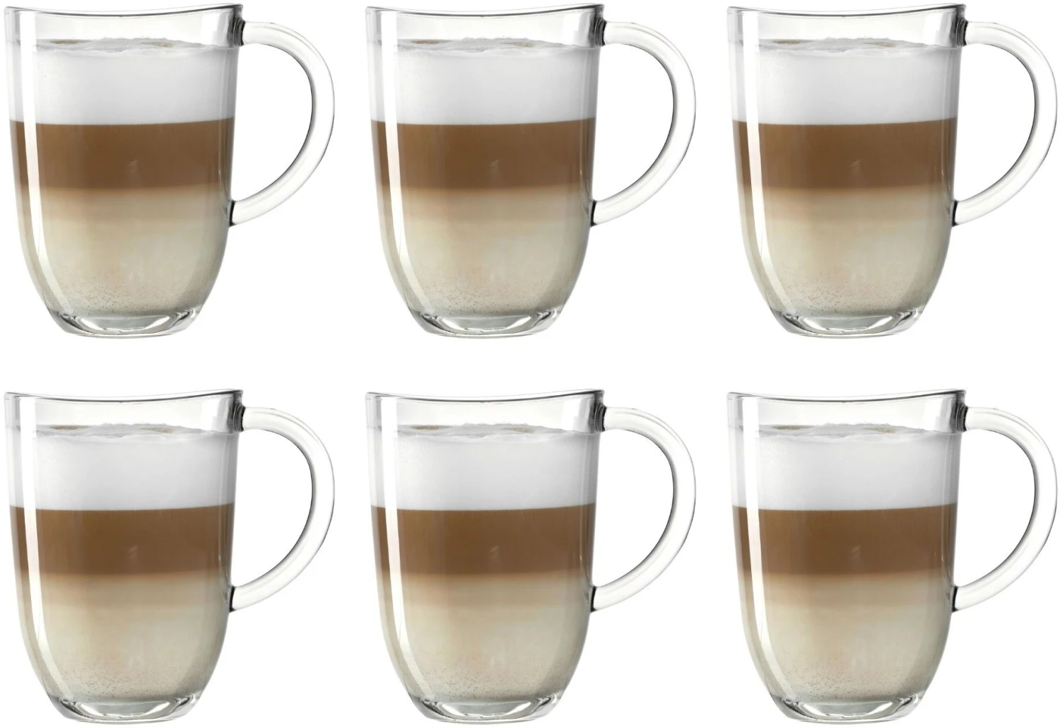 Leonardo Latte Macchiato Glazen Napoli 380 Ml - 6 Stuks 1 Leonardo Latte Macchiato Glazen Napoli 380 Ml - 6 Stuks