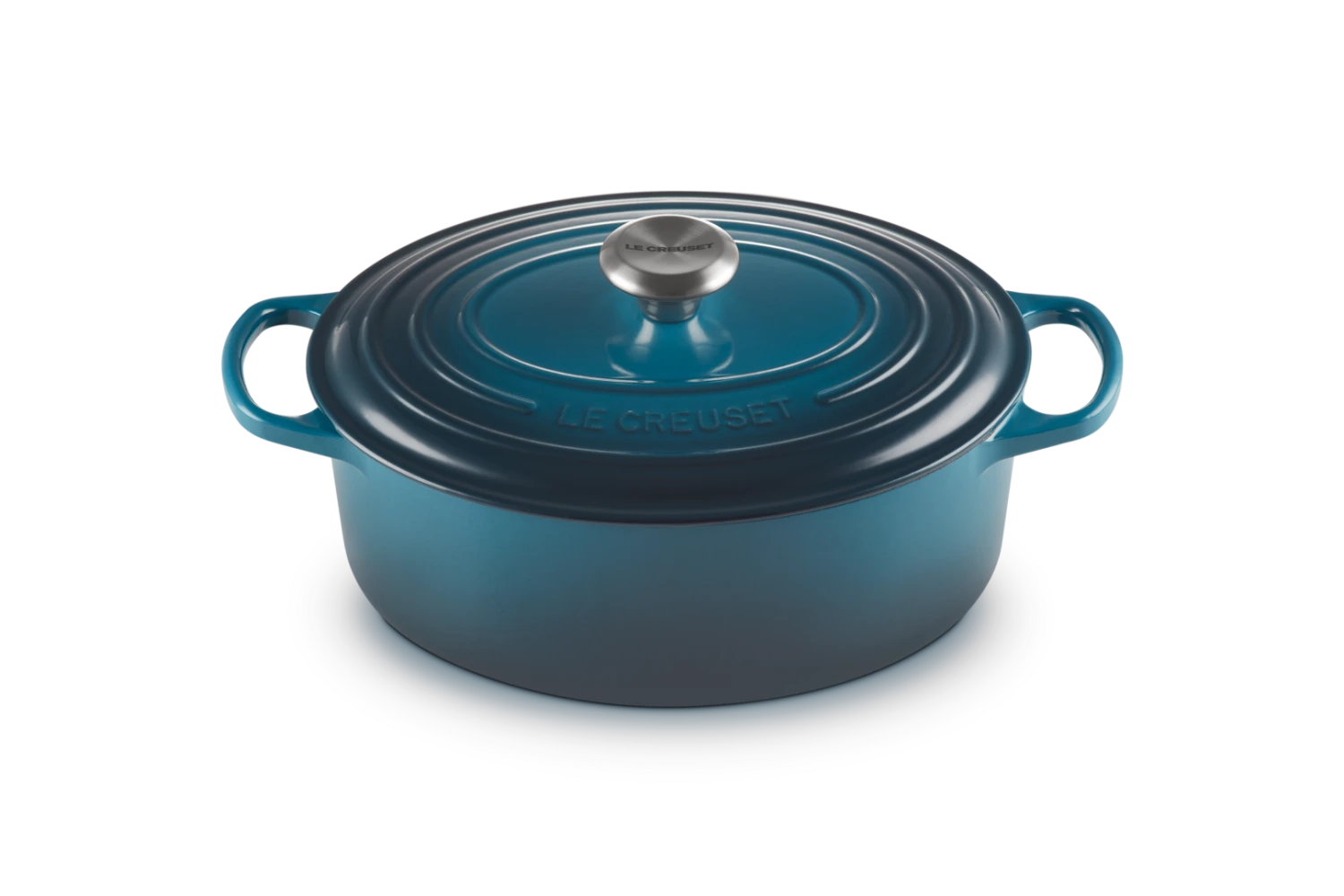 Le Creuset Braadpan Signature - Ovaal - Deap Teal - ø 29 Cm / 4.7 Liter 4 Le Creuset Braadpan Signature - Ovaal - Deap Teal - ø 29 Cm / 4.7 Liter - Afbeelding 4