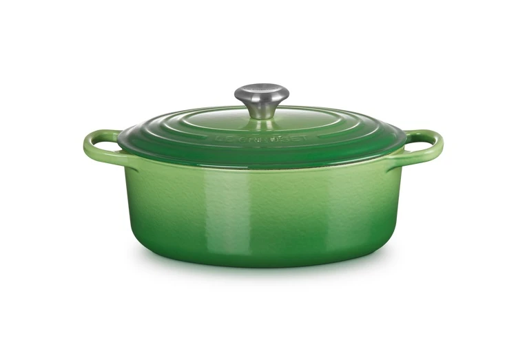 Le Creuset Braadpan Signature - Ovaal - Bamboo - ø 29 Cm / 4.7 Liter 2 Le Creuset Braadpan Signature - Ovaal - Bamboo - ø 29 Cm / 4.7 Liter - Afbeelding 2