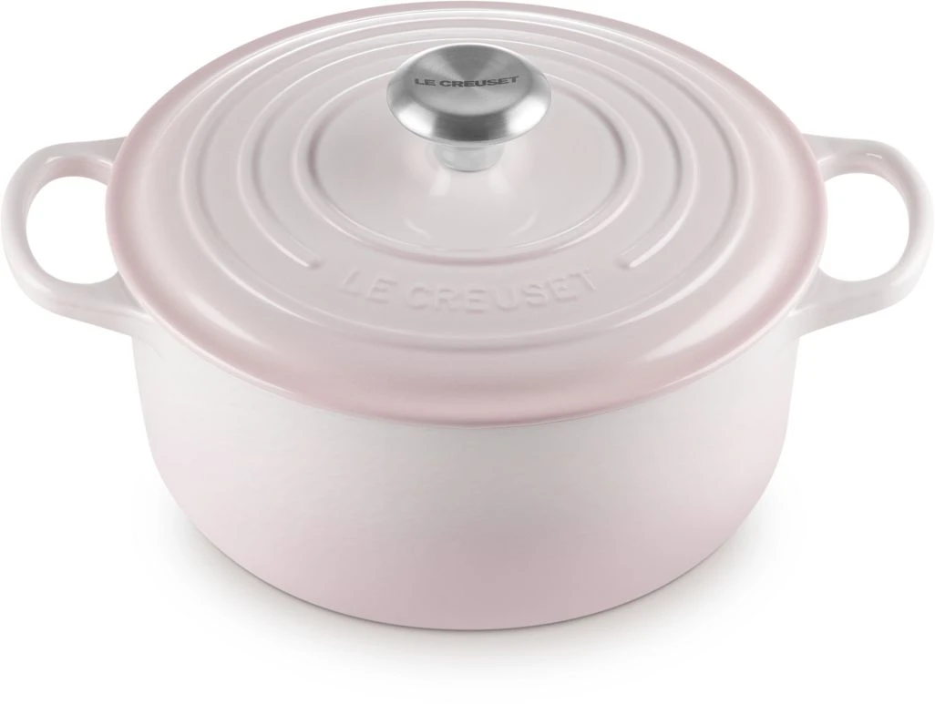 Le Creuset Braadpan Signature - Shell Pink - ø 24 Cm / 4.2 Liter 1 Le Creuset Braadpan Signature - Shell Pink - ø 24 Cm / 4.2 Liter