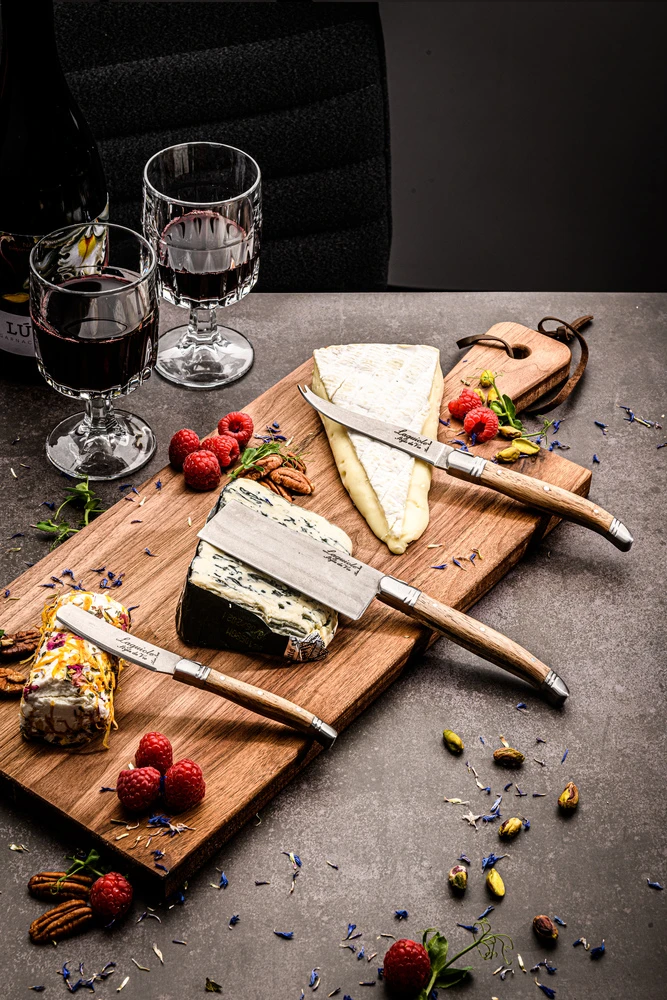 Laguiole Style De Vie Kaasmessen / Kaasmessenset Luxury Line Eikenhout - 3 Stuks 2 Laguiole Style De Vie Kaasmessen / Kaasmessenset Luxury Line Eikenhout - 3 Stuks - Afbeelding 2