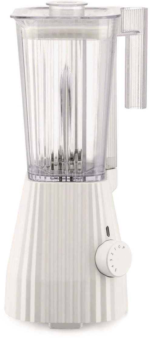 Alessi Blender Plissé - 5 Snelheden + Turbostand - Wit - Michele De Lucchi - 1.5 Liter - MDL09 W 1 Alessi Blender Plissé - 5 Snelheden + Turbostand - Wit - Michele De Lucchi - 1.5 Liter - MDL09 W