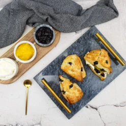 Jay Hill Dienblad - Met Handvatten - Marmer - Grijs - 30 X 20 Cm -Alessi Verkoopwinkel PSX 20220424 102800