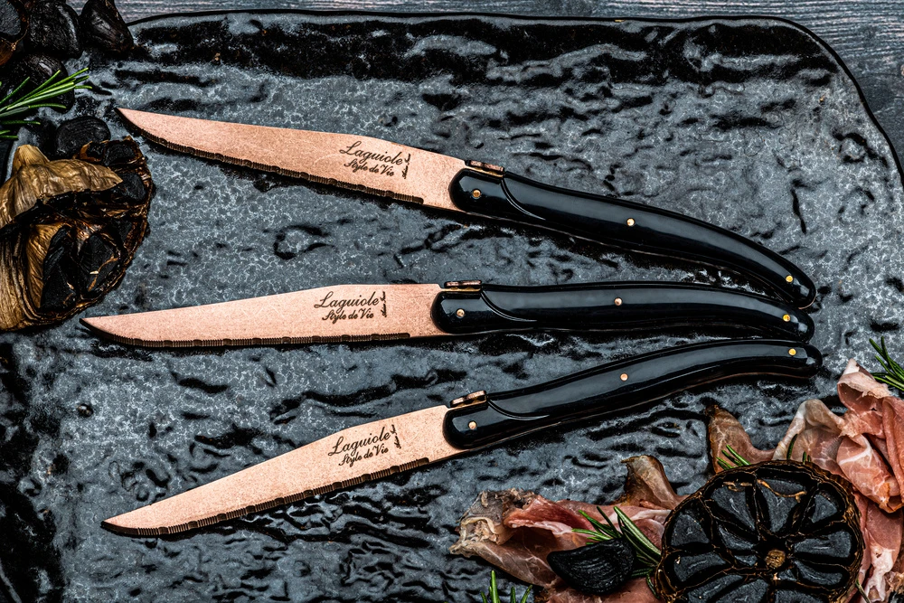 Laguiole Style De Vie Steakmessen Prestige Line Koper - 6 Stuks 2 Laguiole Style De Vie Steakmessen Prestige Line Koper - 6 Stuks - Afbeelding 2