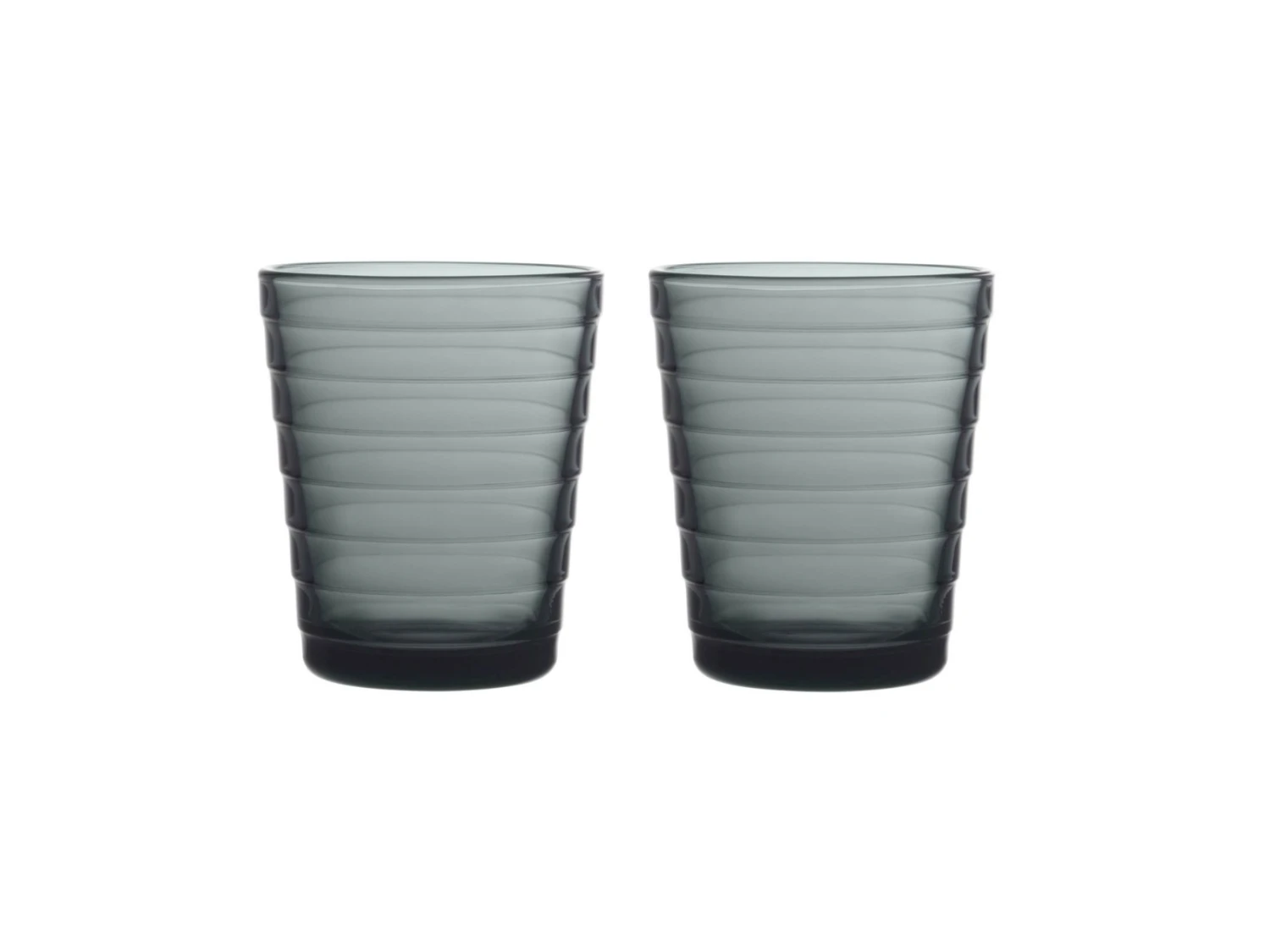Iittala Glas Aino Aalto - Donkergrijs - 220 Ml - 2 Stuks 1 Iittala Glas Aino Aalto - Donkergrijs - 220 Ml - 2 Stuks