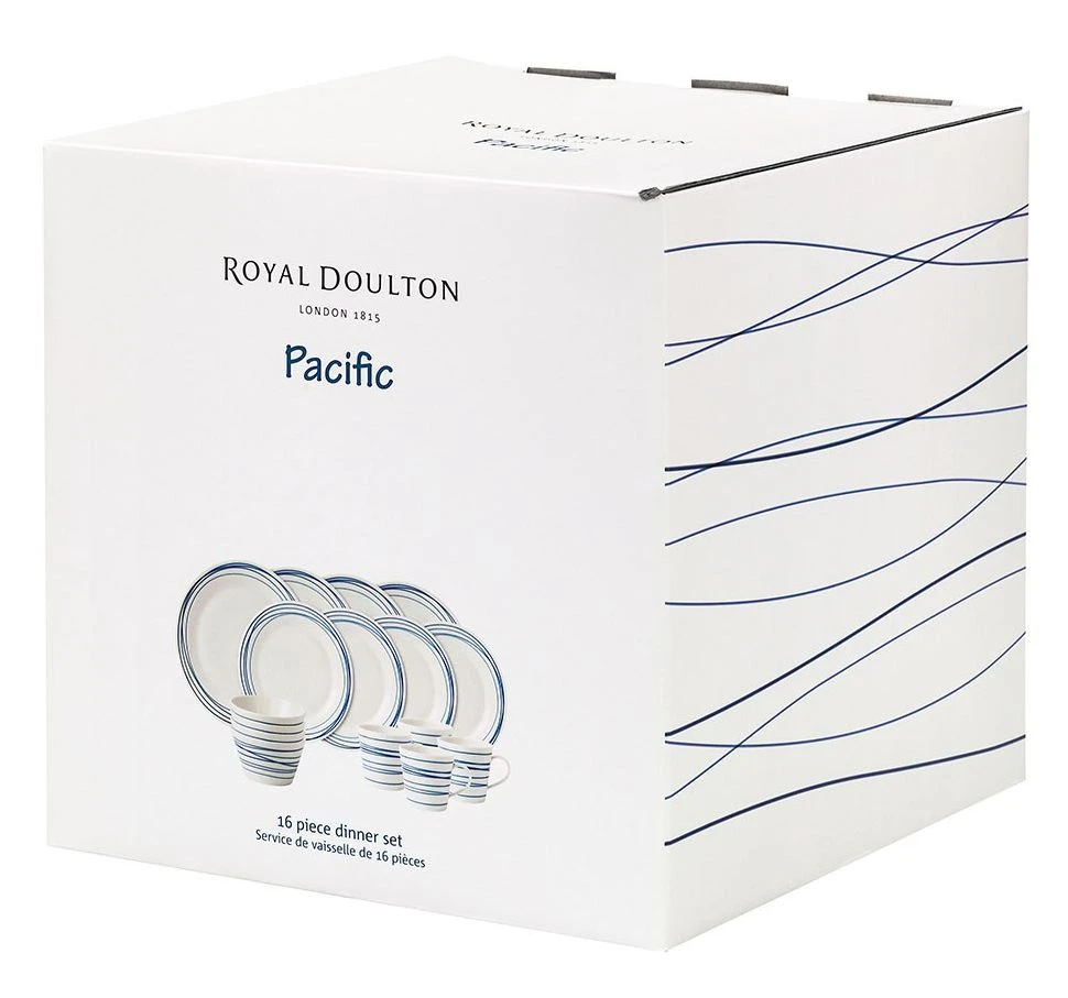 Royal Doulton Serviesset Pacific Lines - 16-delig / 4 Personen 4 Royal Doulton Serviesset Pacific Lines - 16-delig / 4 Personen - Afbeelding 4