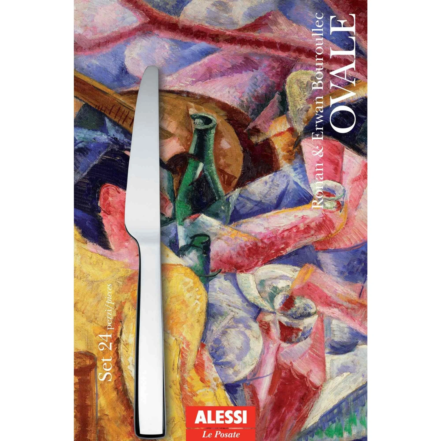Alessi Bestekset Ovale - REB09S24 - 24-delig / 6 Personen - Door Ronan & Erwan Bouroullec 4 Alessi Bestekset Ovale - REB09S24 - 24-delig / 6 Personen - Door Ronan & Erwan Bouroullec - Afbeelding 4