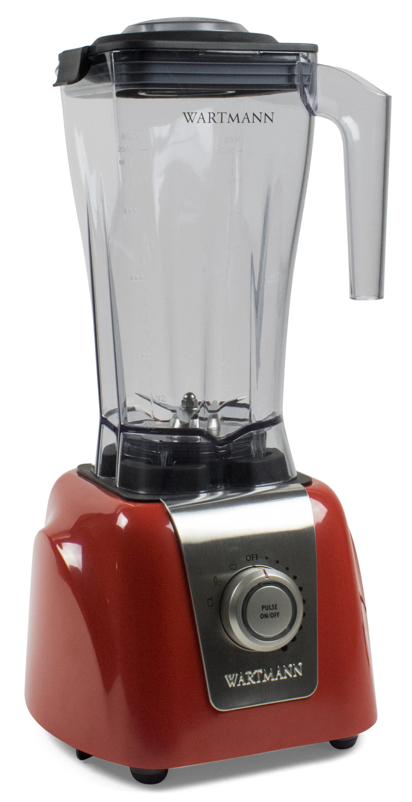 Wartmann Blender - 1250 W - Rood - 2 Liter 1 Wartmann Blender - 1250 W - Rood - 2 Liter