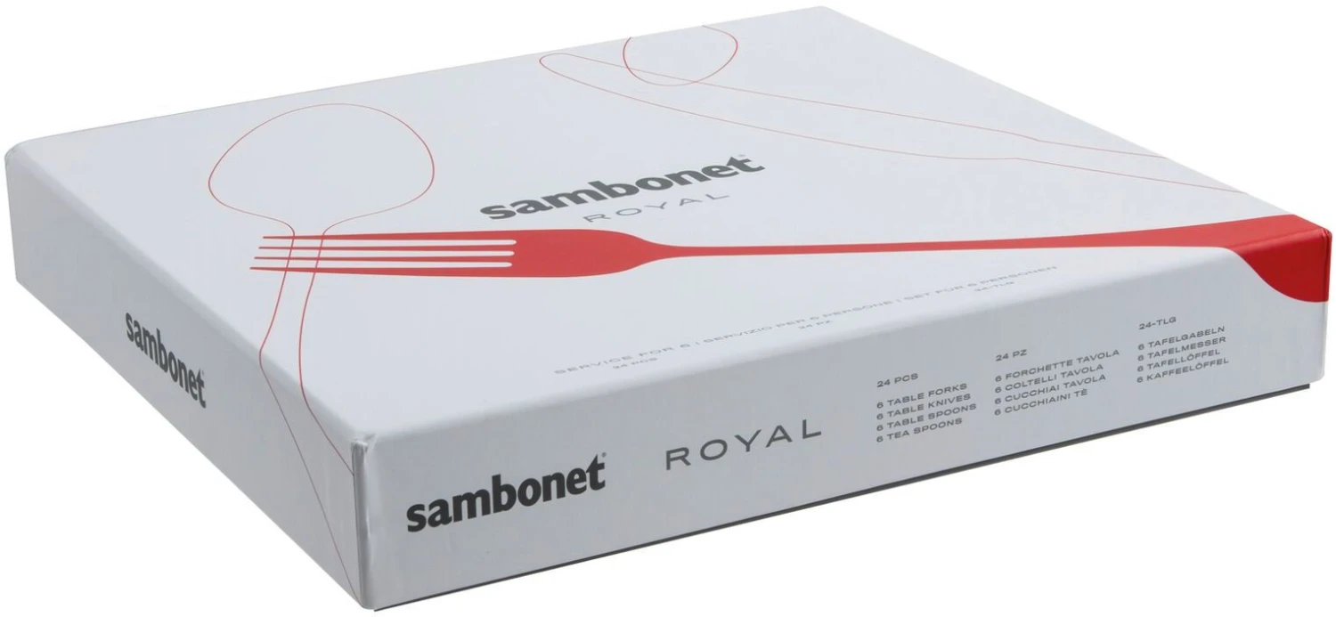 Sambonet Bestekset Royal - Champagne - 24 Delig / 6 Personen 2 Sambonet Bestekset Royal - Champagne - 24 Delig / 6 Personen - Afbeelding 2