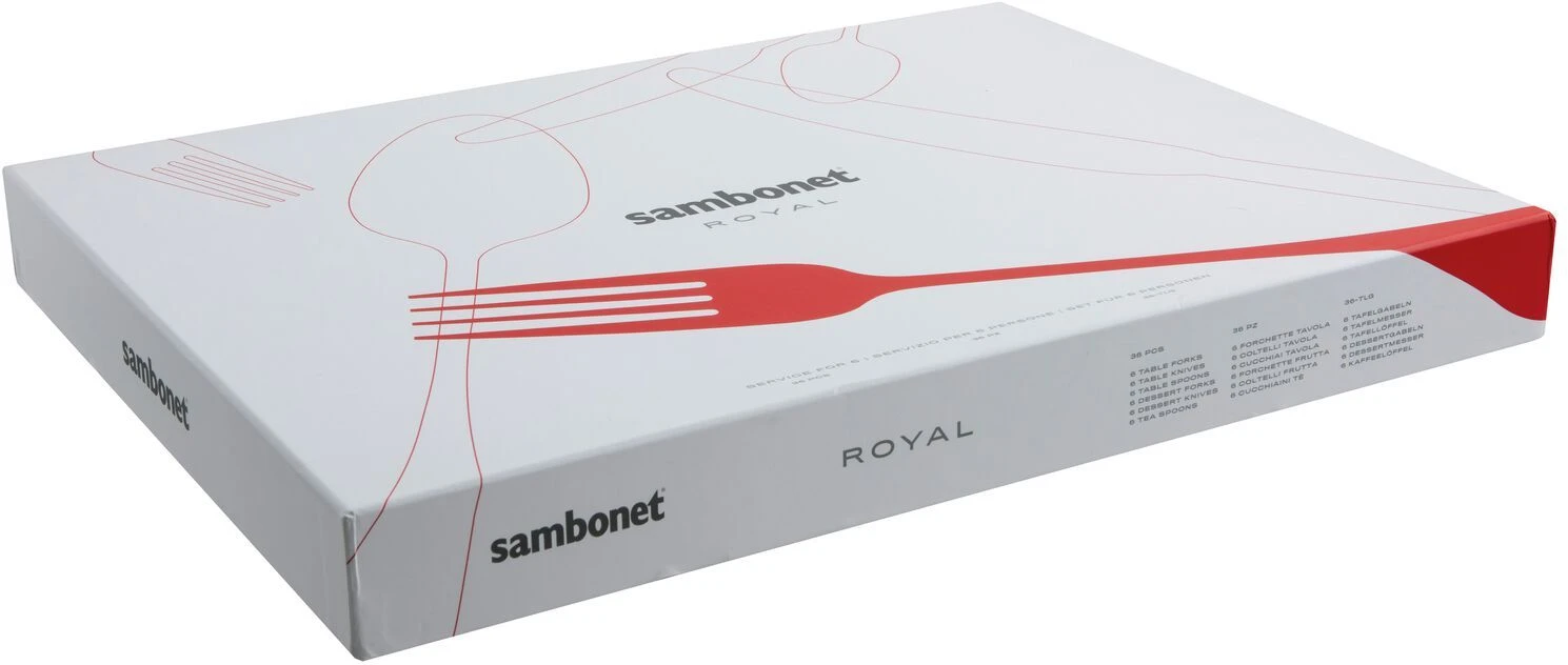 Sambonet Bestekset Royal - Zwart - 36 Delig / 6 Personen 3 Sambonet Bestekset Royal - Zwart - 36 Delig / 6 Personen - Afbeelding 3